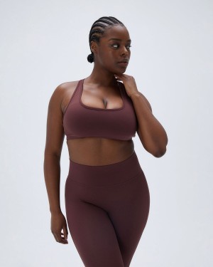 Adanola Ultimate Scoop Neck Racer Back Bra Bordeaux | 753208-ZPW
