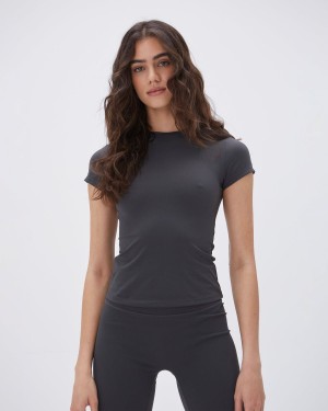 Adanola Ultimate Short Sleeve Top Grise Foncé | 974205-MEN