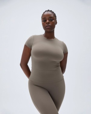 Adanola Ultimate Short Sleeve Top Marron | 408962-YGH