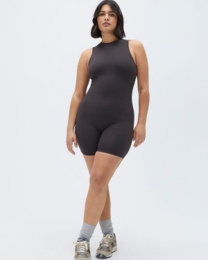 Adanola Ultimate Sleeveless Romper Cafe | 026135-HKC