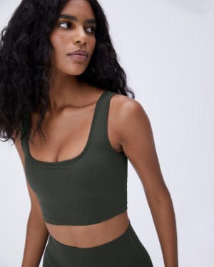 Adanola Ultimate Square Neck Bra Vert Olive Foncé | 207395-YQI