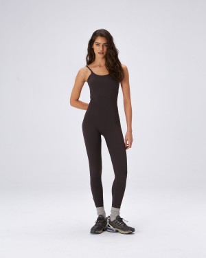 Adanola Ultimate Strappy Full Length Unitard Cafe | 083276-IJU