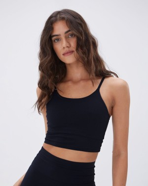 Adanola Ultimate Tank Bra Noir | 187529-KAM