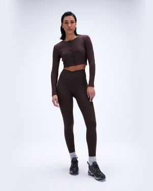 Adanola Ultimate Wrap Over Leggings Cafe | 582094-JGL