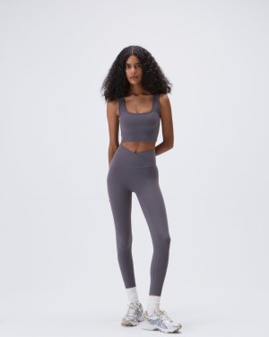 Adanola Ultimate Wrap Over Leggings Grise Foncé | 385462-IQC