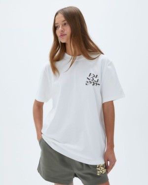 Adanola Vacation Short Sleeve Oversized T-shirt Blanche | 945876-XAO