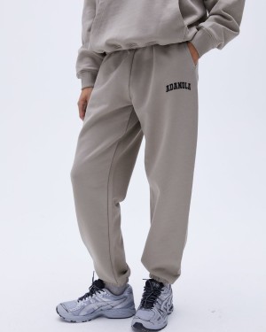 Adanola Varsity Sweatpants Beige | 529104-SER